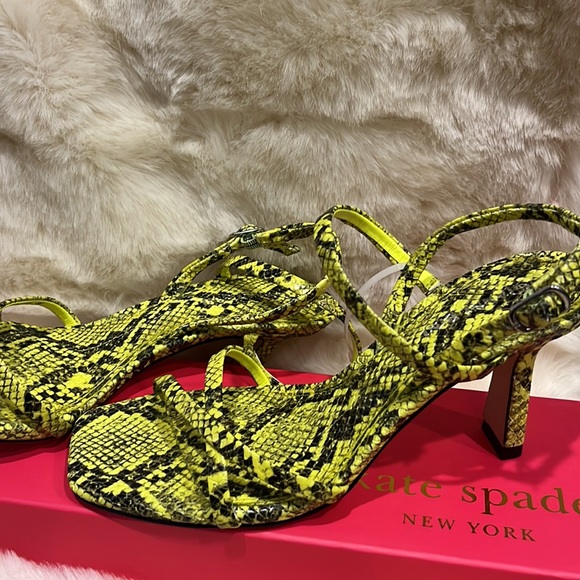 New Gianni Bini leather Neón animal print sandal heel - Picture 2 of 6